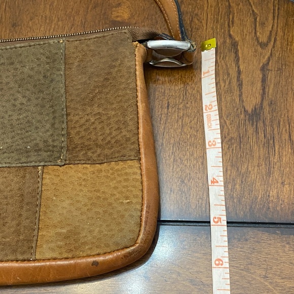 Patchwork Suede Leather Bag in Tan and Brown - Picture 9 of 9